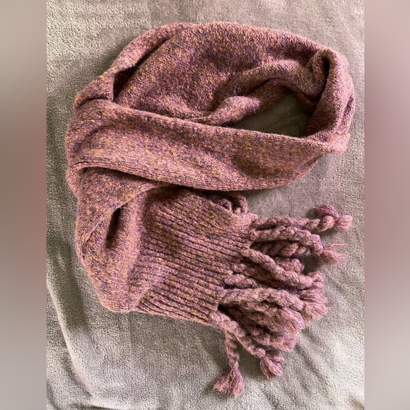 Anthropologie Textured Purple Scarf - Picture 1 of 5